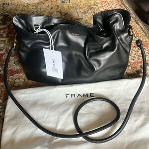 Frame crossbody leather bag